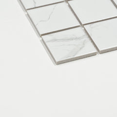 Statuario 2" x 2" Square Marble Look Mosaic