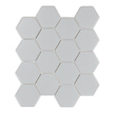 Silver Core Gray 3" x 3" Hexagon Mosaic