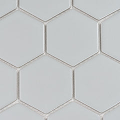 Silver Core Gray 3" x 3" Hexagon Mosaic