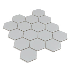 Silver Core Gray 3" x 3" Hexagon Mosaic