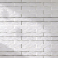 Cortina 3" x 12" White Zellige Look Subway Wall Tile