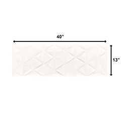Decor White Jazz 13" x 40" 3D Texture Wall Tile