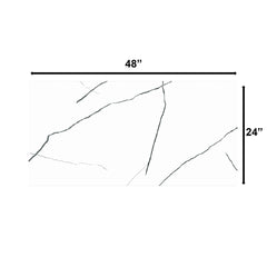 Markina Bianco 24" x 48" Marble Look Porcelain Tile