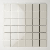 Nano Ivory 2" x 2" Square Porcelain Mosaic Glossy Wall & Floor Tile
