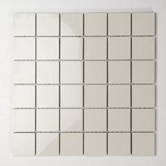 Nano Ivory 2" x 2" Square Porcelain Mosaic Glossy Wall & Floor Tile