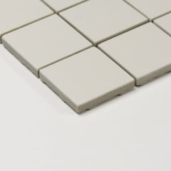 Nano Ivory 2" x 2" Square Porcelain Mosaic Glossy Wall & Floor Tile