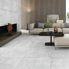 Rue De Paris 36" x 36" Concrete Look Spanish Porcelain Floor & Wall Tile
