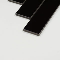 Shades Nox Black 2" x 8" Herringbone Mosaic