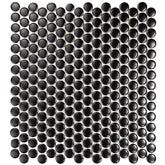 Shades Nox Black Penny Round Mosaic