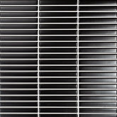 Shades Nox Black Stacked Fluted Mosaic