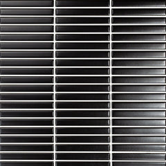 Shades Nox Black Stacked Fluted Mosaic
