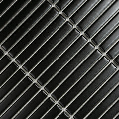 Shades Nox Black Stacked Fluted Mosaic