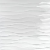 Silom White 12" x 24" 3D Textured Wall Tile