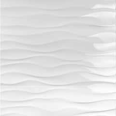 Silom White 12" x 24" 3D Textured Wall Tile
