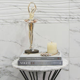 dAntilia 12" x 24" Marble Look Carrara 3D Wall Tile