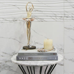 dAntilia 12" x 24" Marble Look Carrara 3D Wall Tile