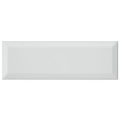 Eclipse 4" x 12" Beveled White Subway Wall Tile