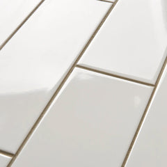 Shades 4" x 12" White Subway Wall Tile