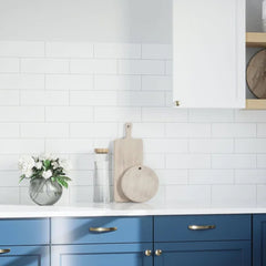 Shades 4" x 12" White Subway Wall Tile