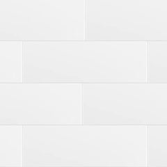 Shades 8" x 24" White Subway Wall Tile
