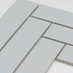 Silver Core Gray 2" x 8" Herringbone Mosaic