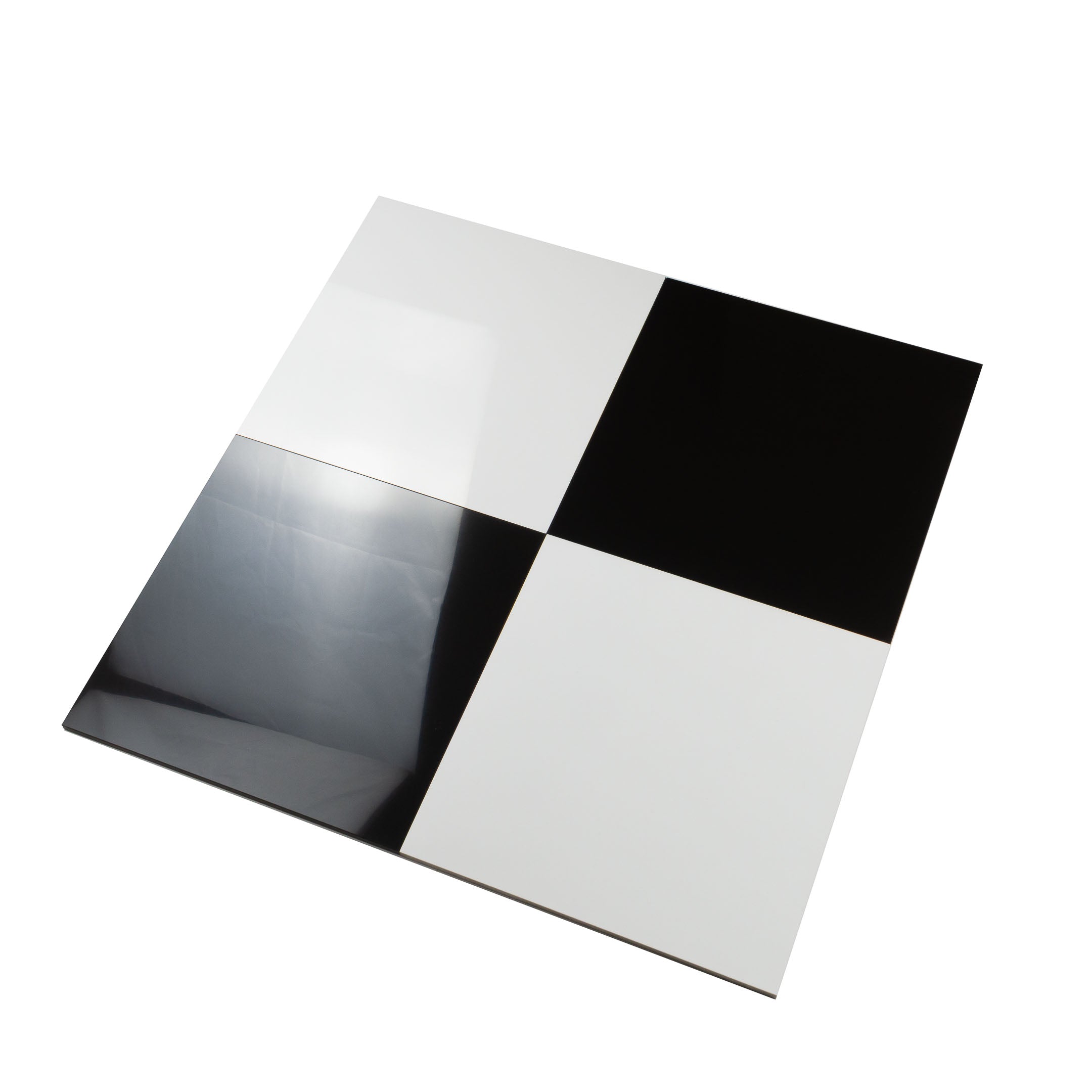 MagNo 24" x 24" Polished Checkered Pattern Floor and Wall Tiles