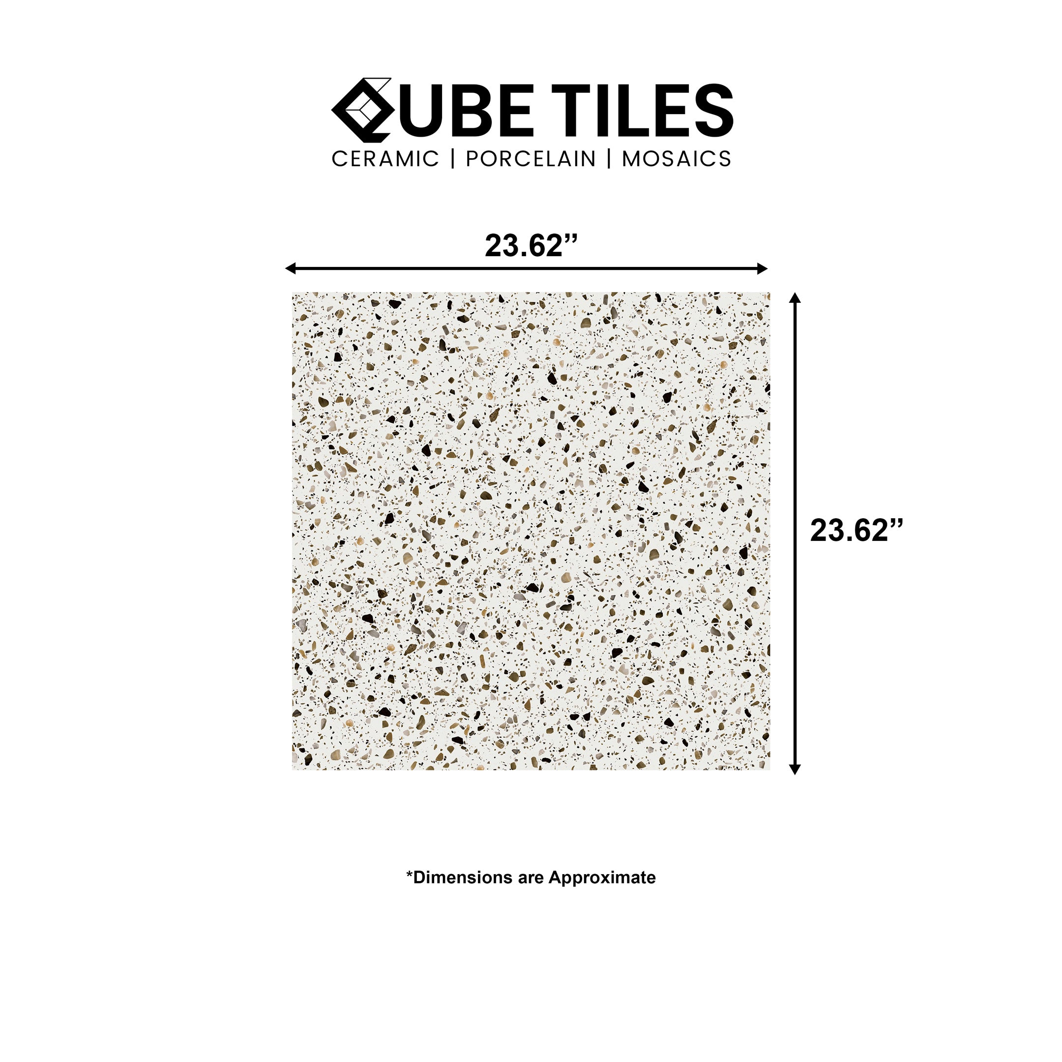 Malibu Chips 24" x 24" Terrazzo Look Porcelain Tile