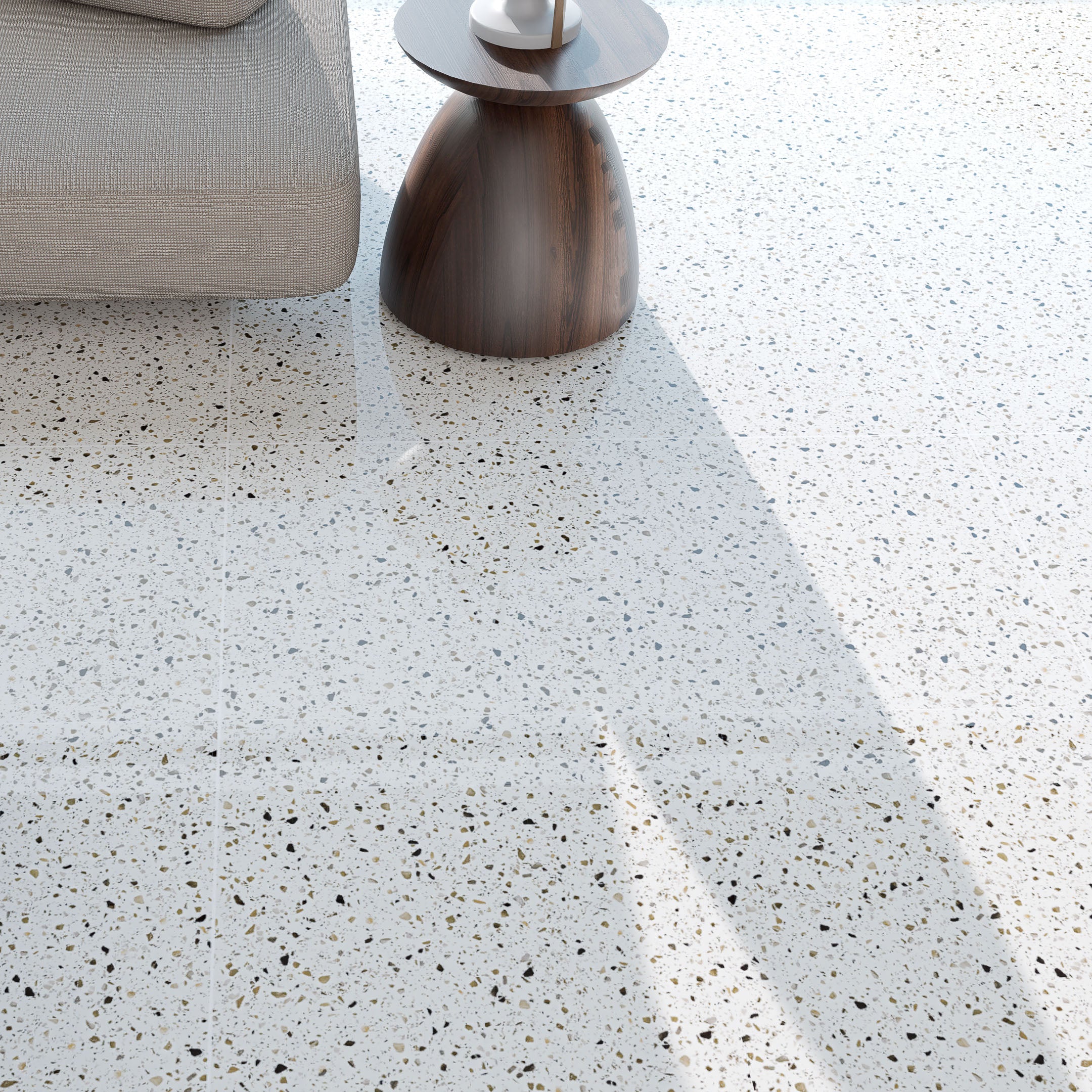 Malibu Chips 24" x 24" Terrazzo Look Porcelain Tile