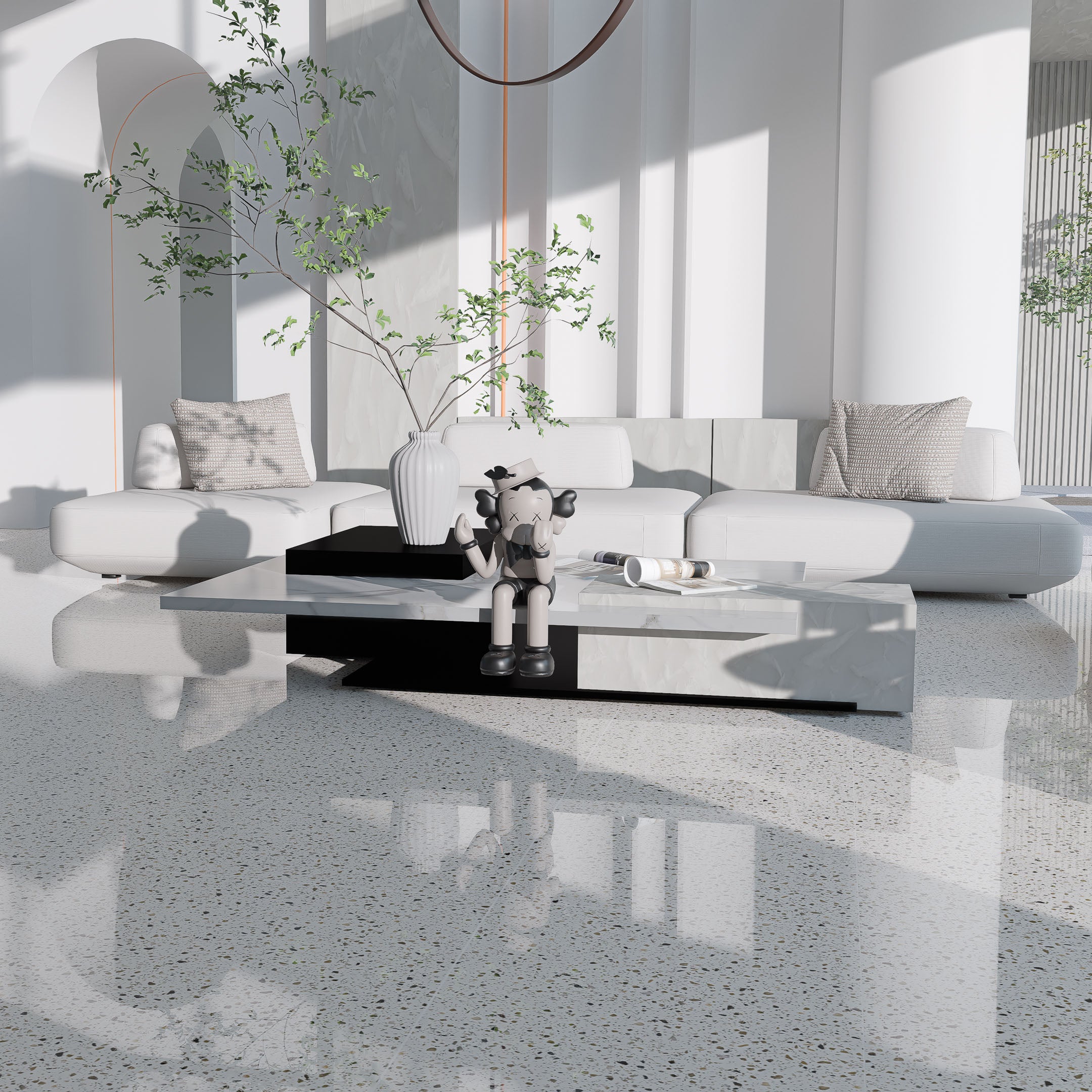 Malibu Chips 24" x 24" Terrazzo Look Porcelain Tile