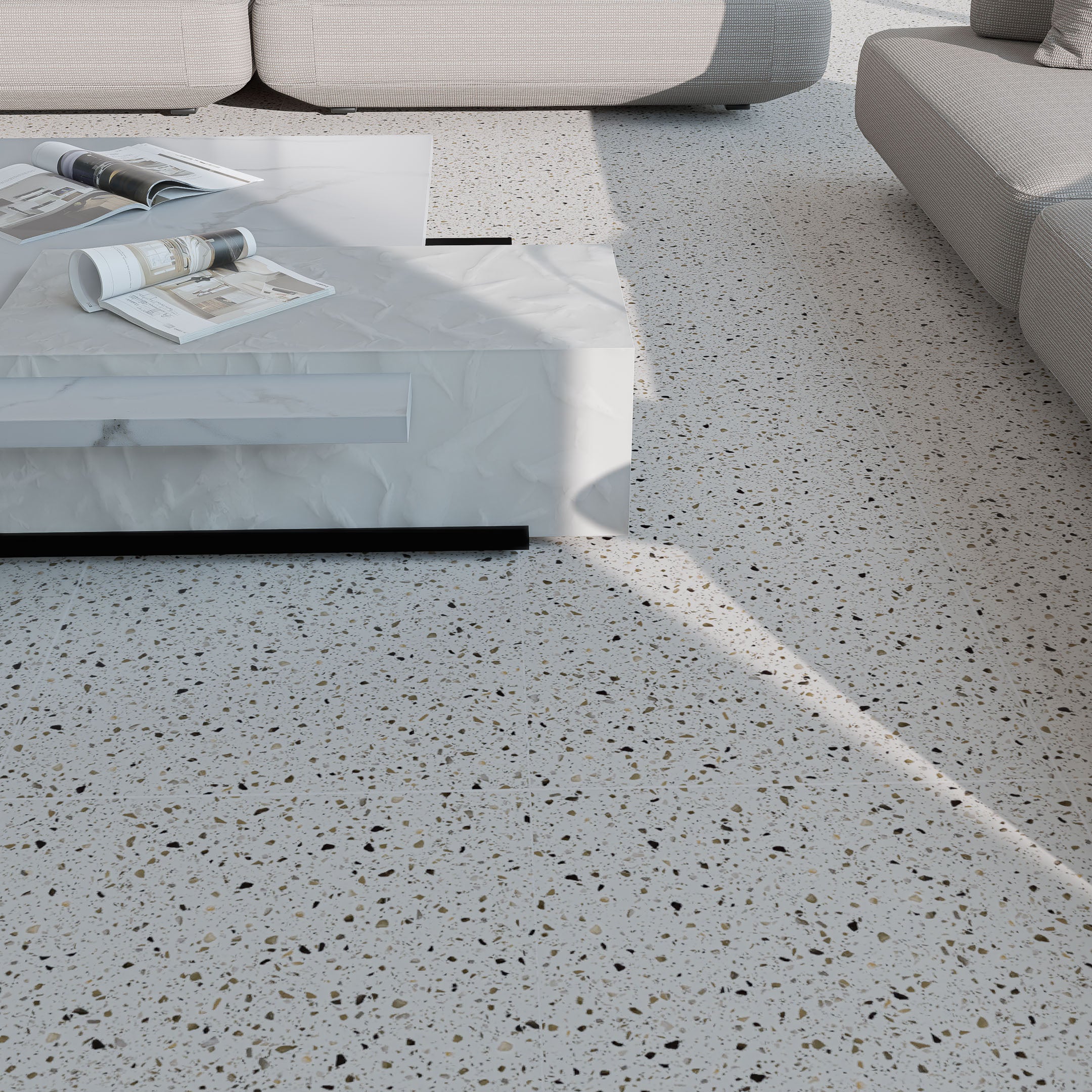 Malibu Chips 24" x 24" Terrazzo Look Porcelain Tile