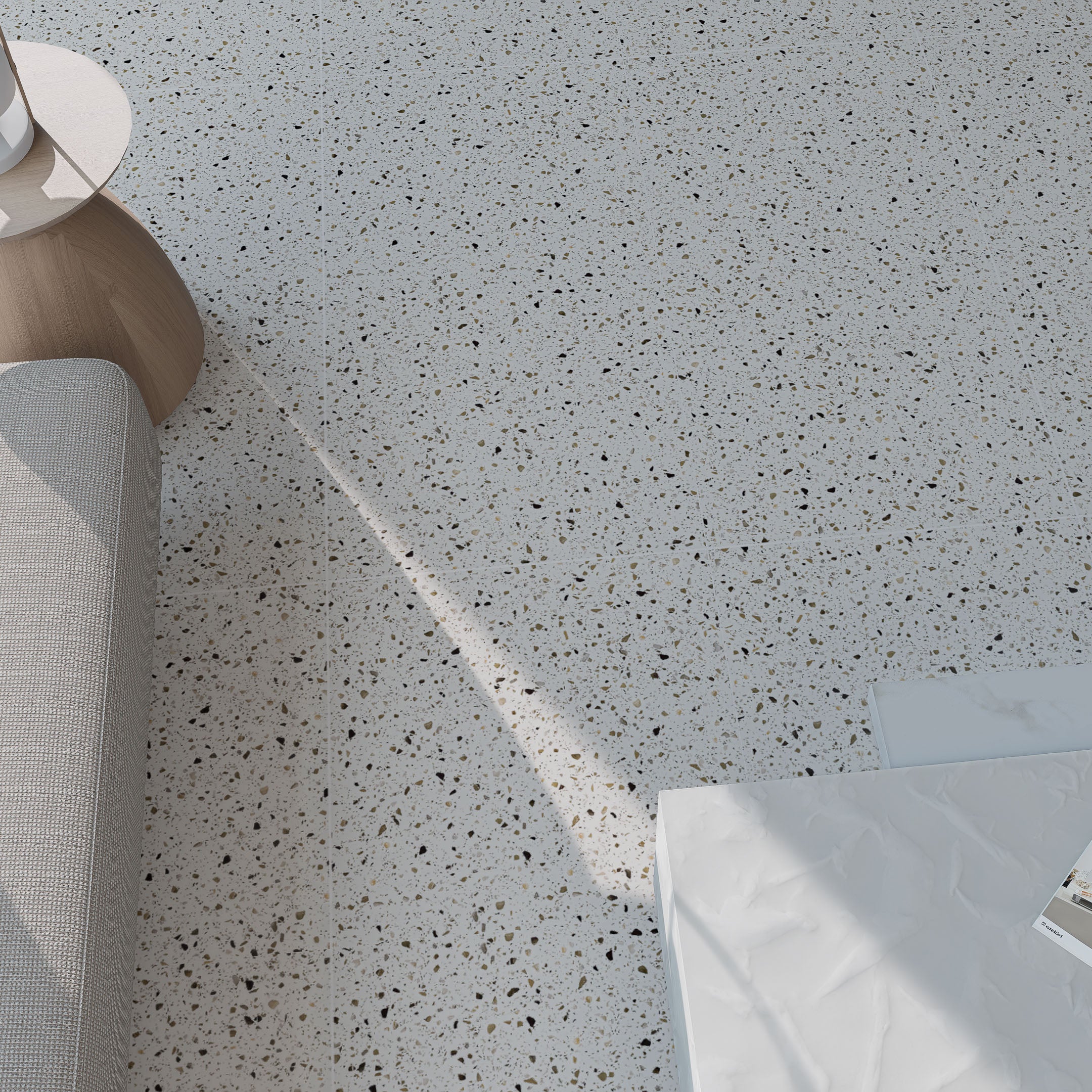 Malibu Chips 24" x 24" Terrazzo Look Porcelain Tile