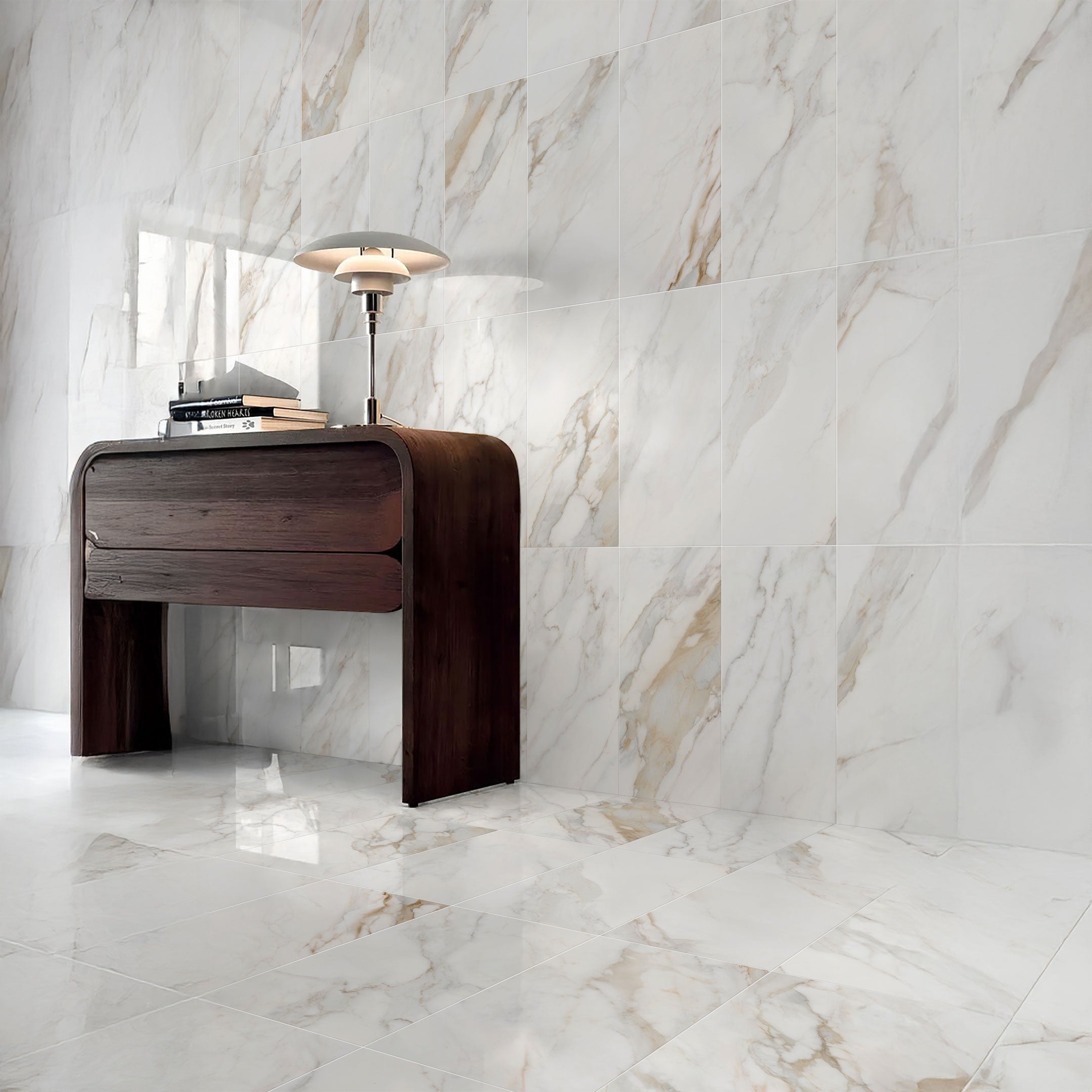 Mikano Calacatta Gold Polished Porcelain Tile