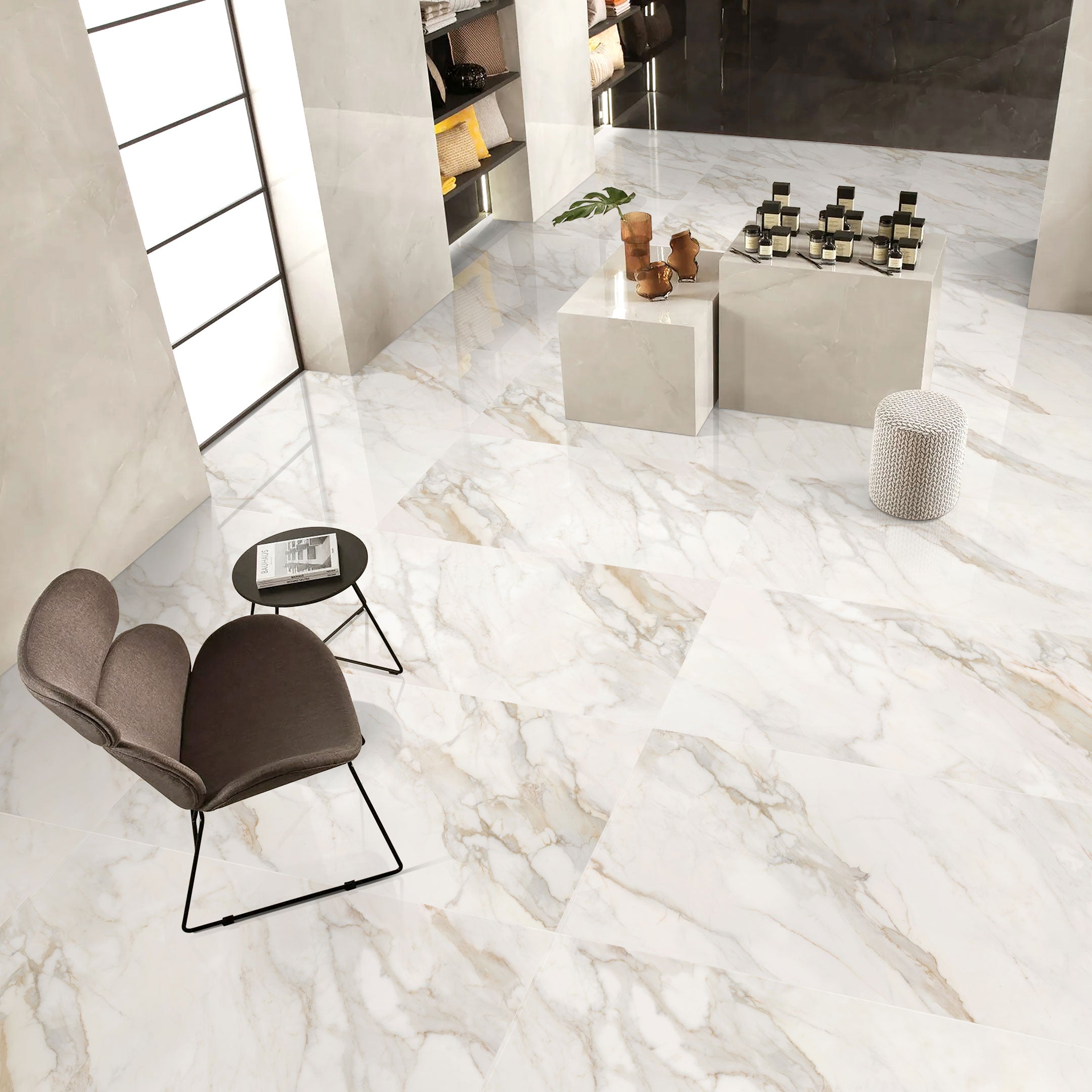 Mikano Calacatta Gold Polished Porcelain Tile