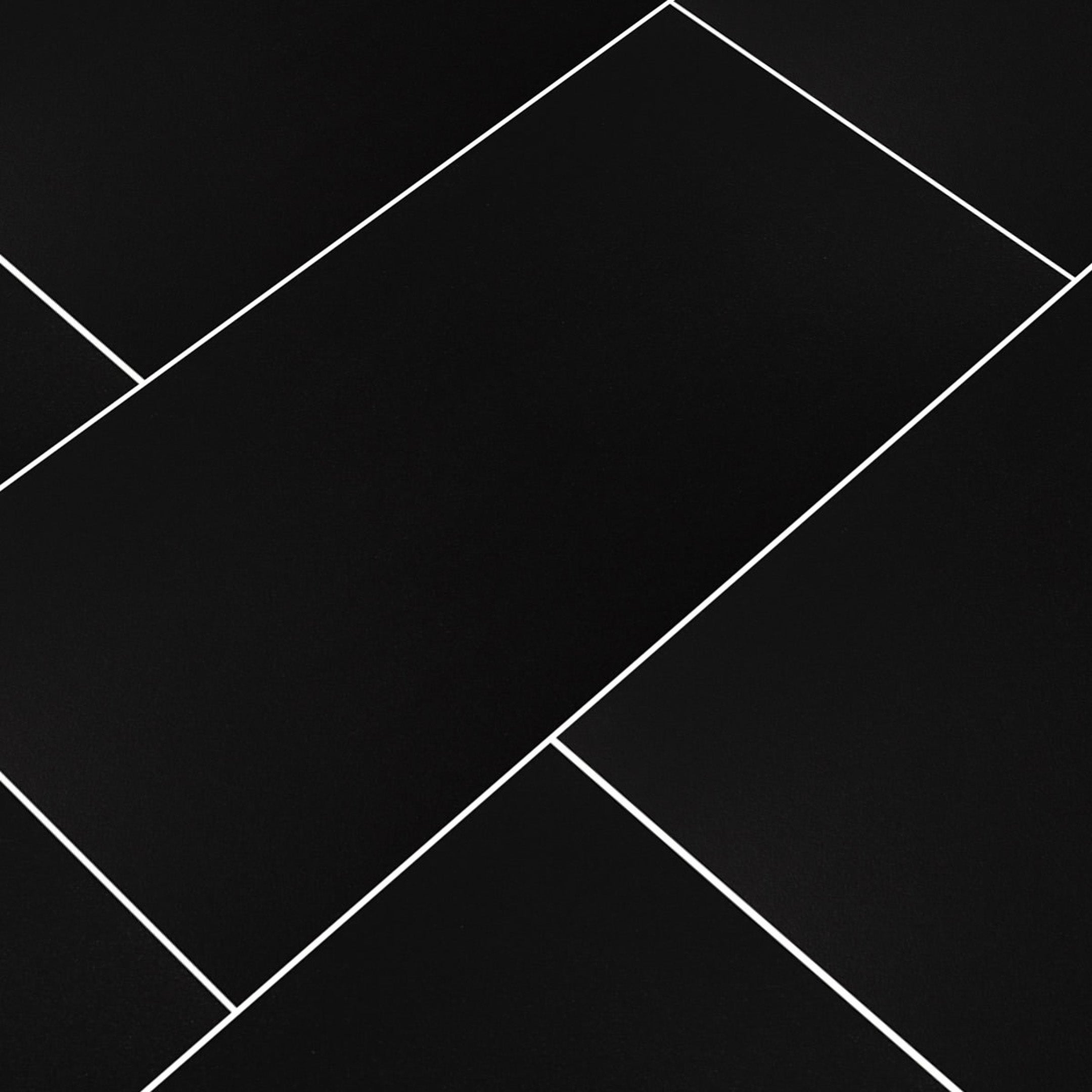 Nano Absolute Black 24" x 48" Matte Porcelain Floor Tile