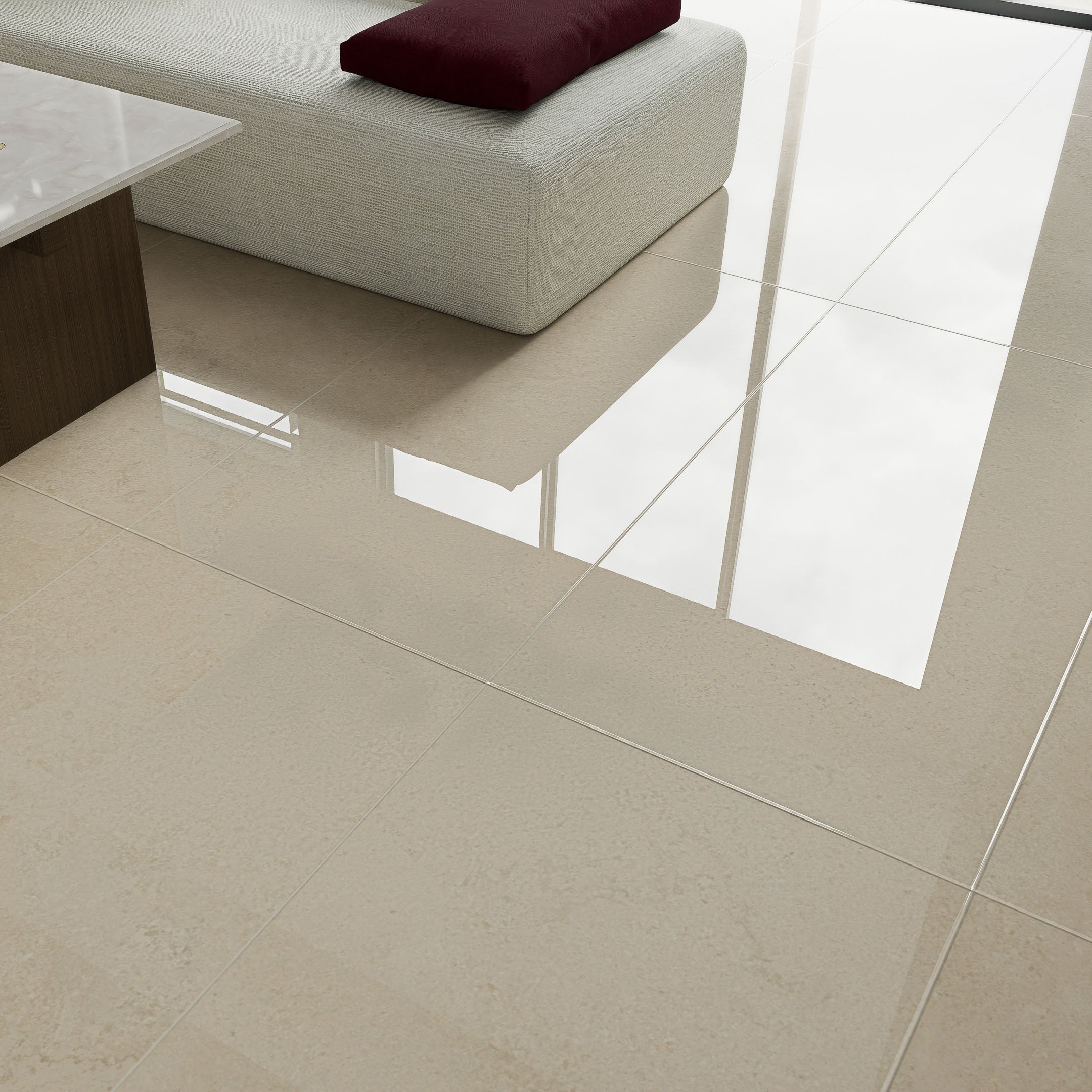 Nebula 24" x 48" Concrete Look Polished Porcelain Tile
