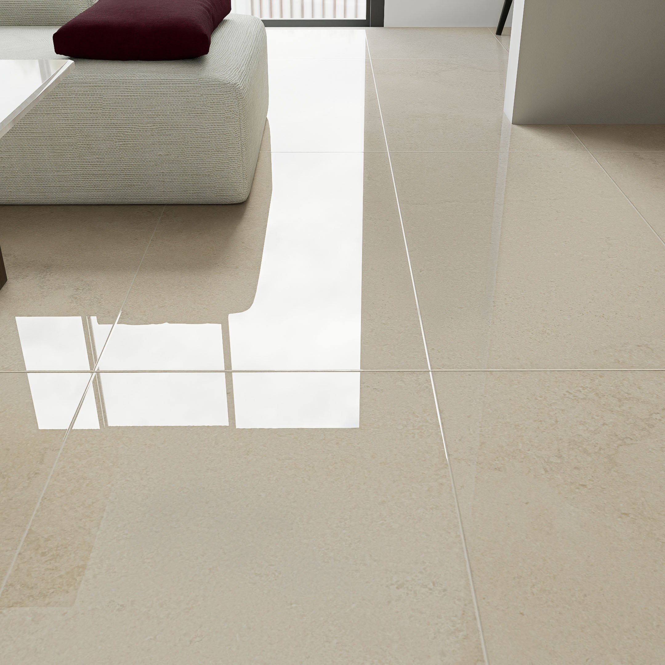Nebula 24" x 48" Concrete Look Polished Porcelain Tile