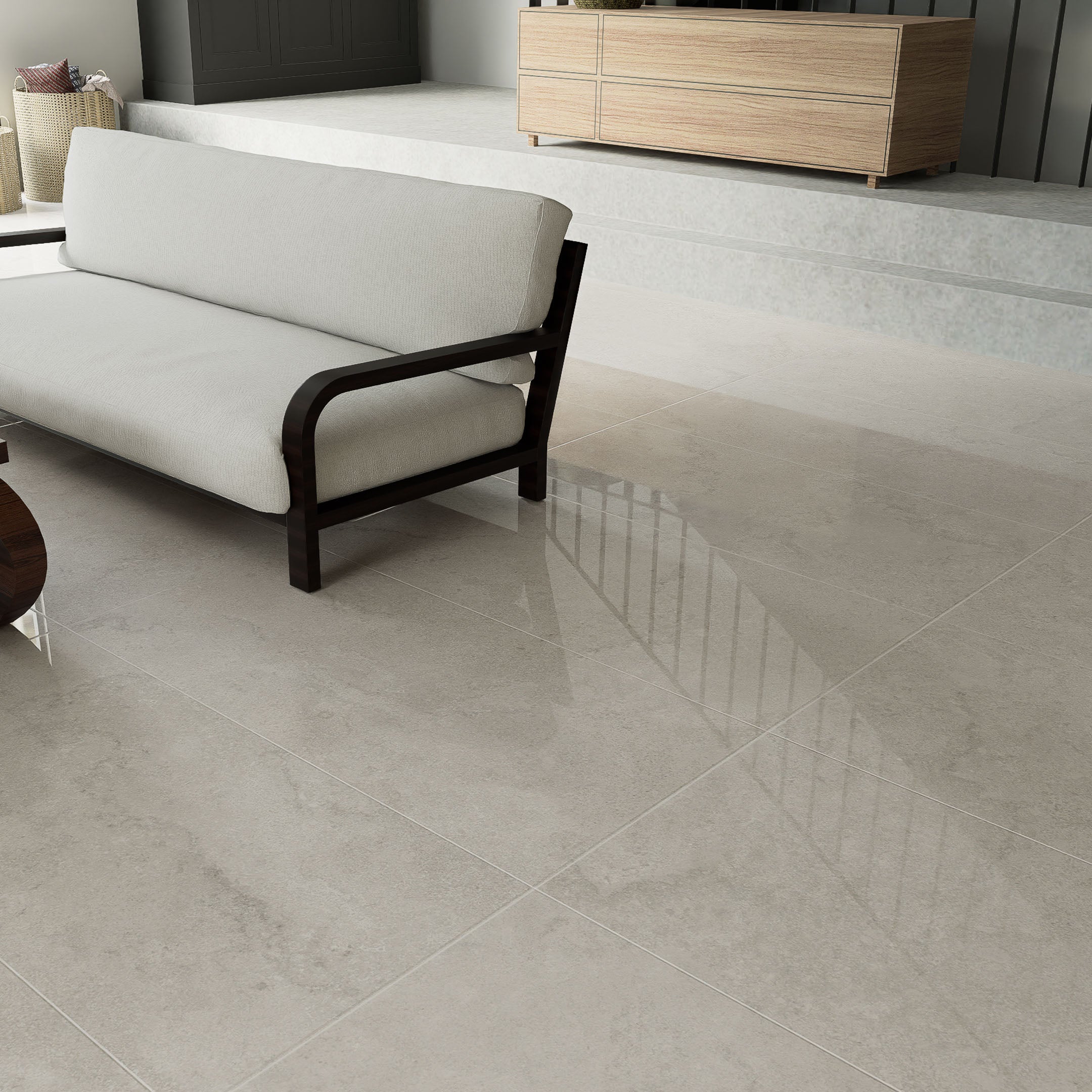 Nebula 24" x 48" Concrete Look Polished Porcelain Tile