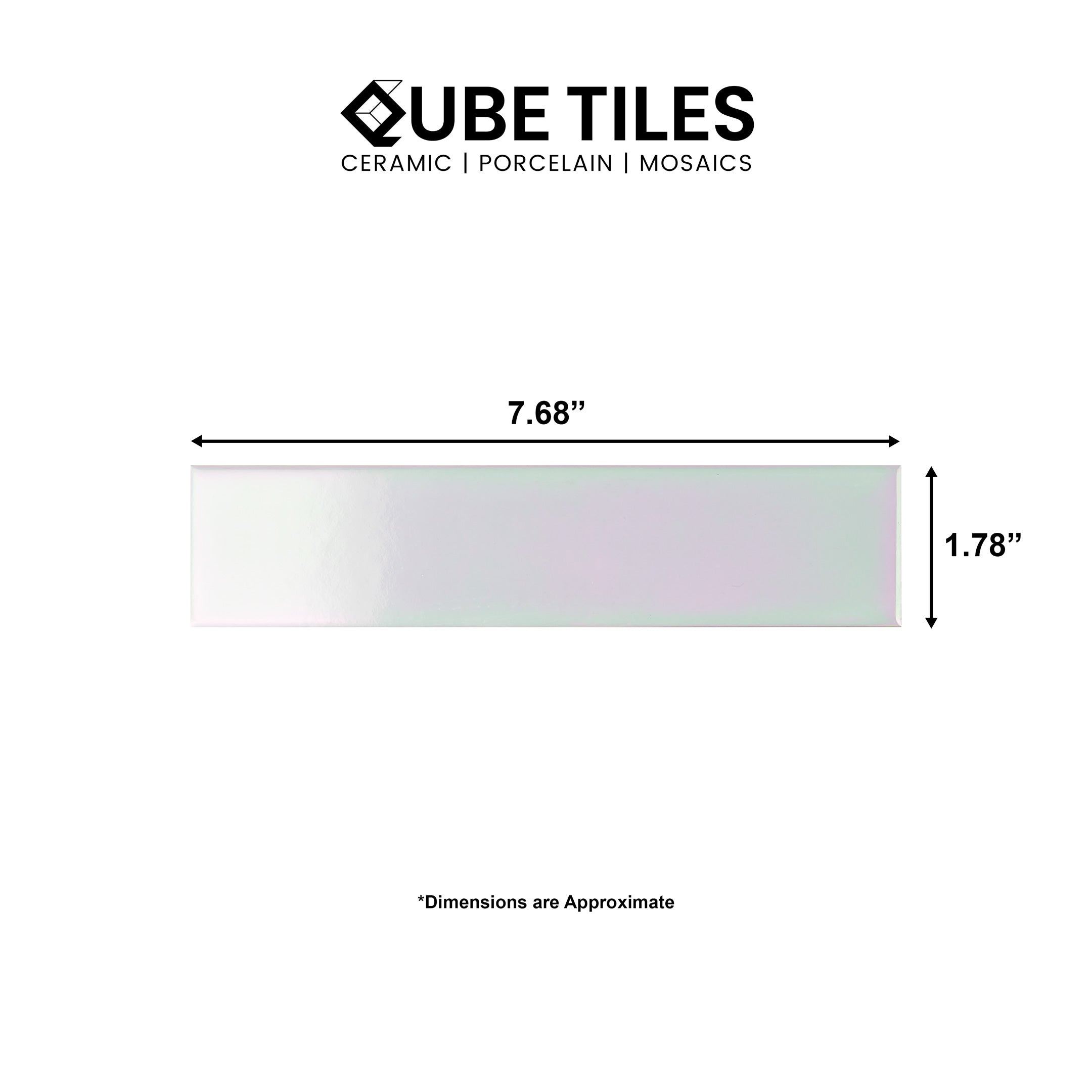 Prizm 2" x 8" Holographic Iridescent Porcelain Subway Tile
