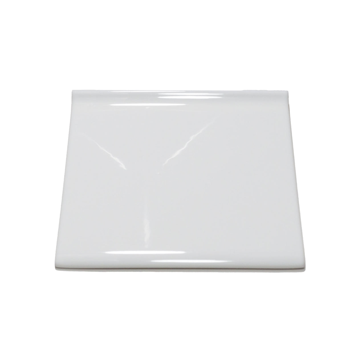 Shades 6" x 6" White Cove Base Glossy Subway Tile Trim