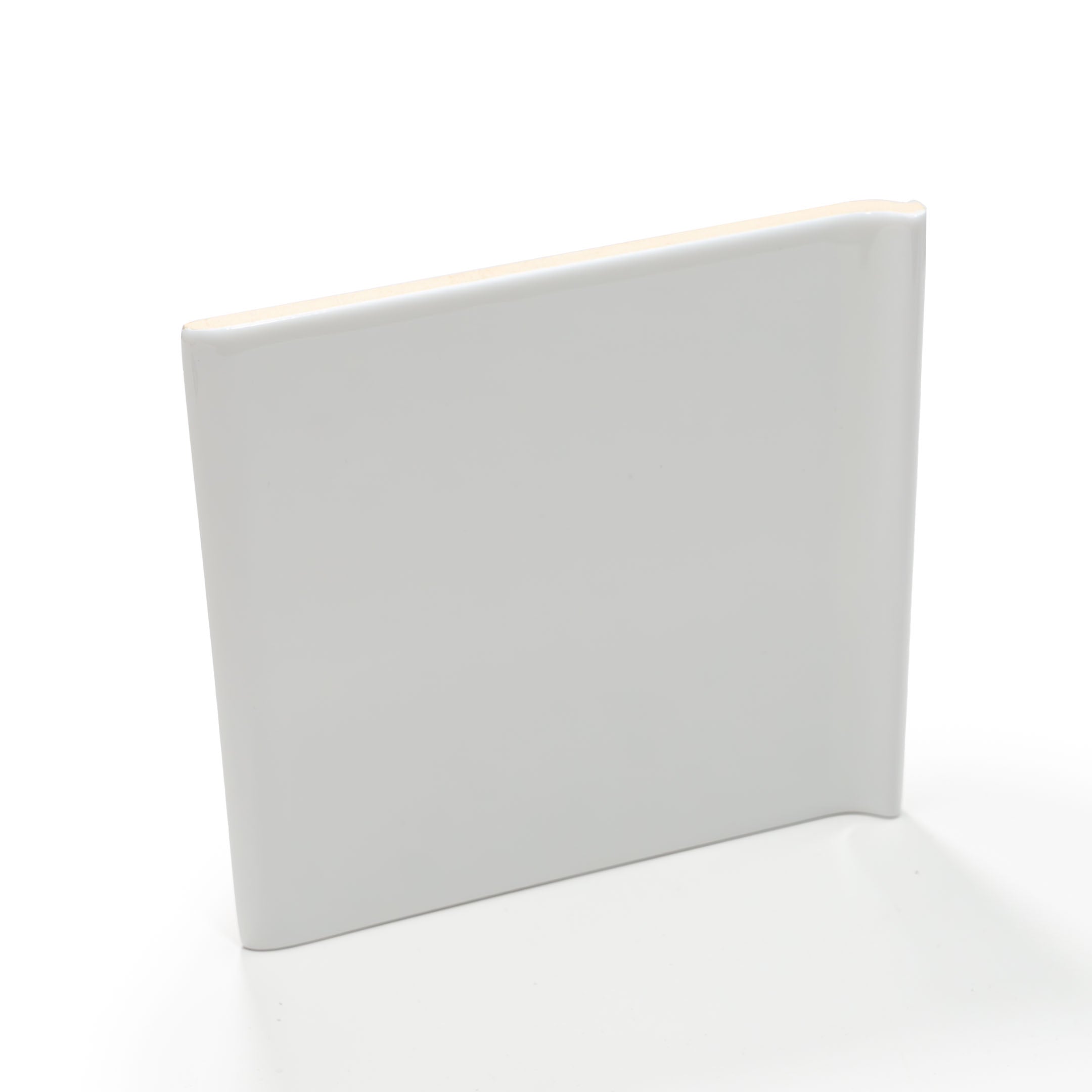 Shades 6" x 6" White Cove Base Glossy Subway Tile Trim