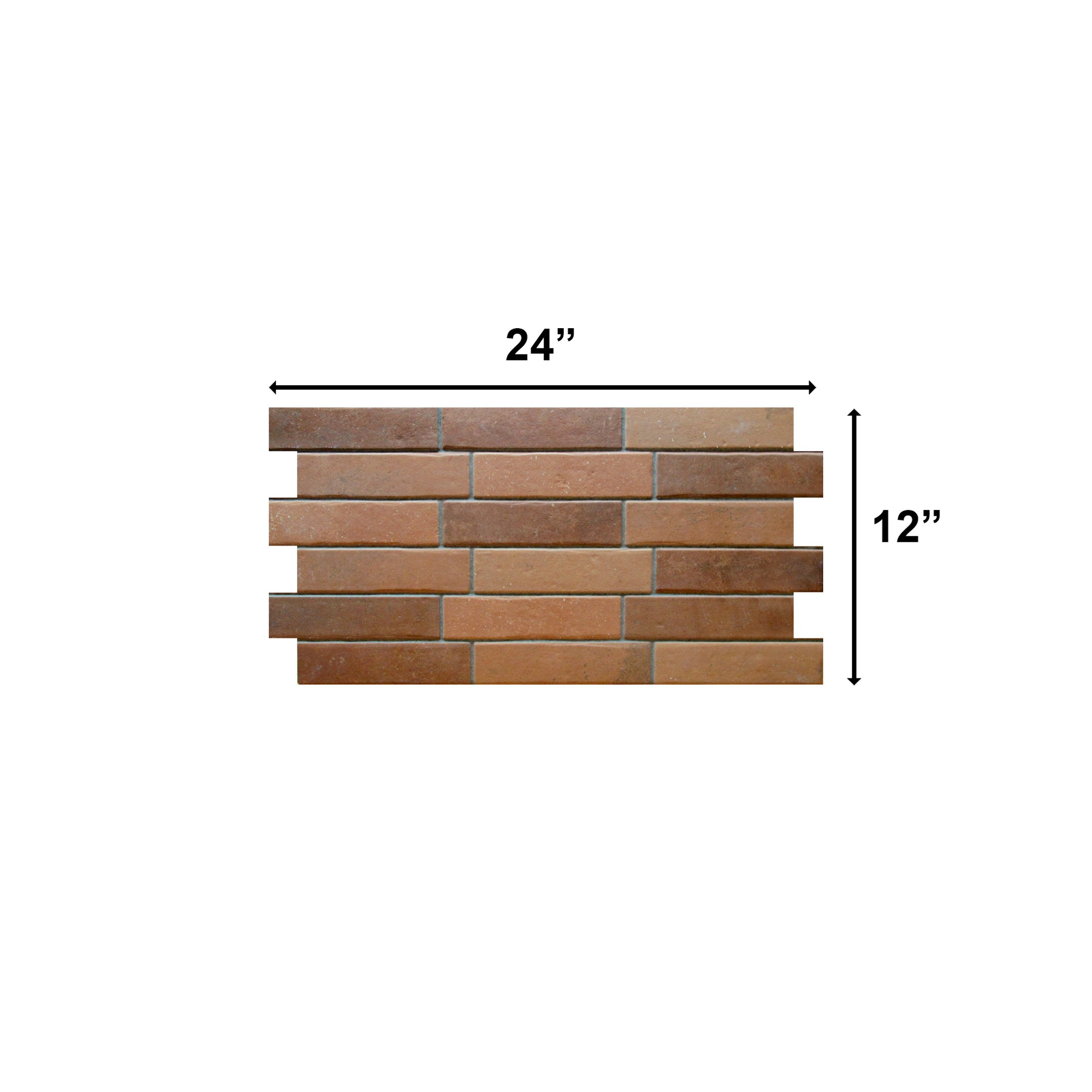 dBrick 12" x 24" Brick Look Floor & Wall Tile