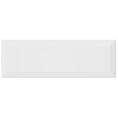 Eclipse 4" x 12" Beveled White Subway Wall Tile