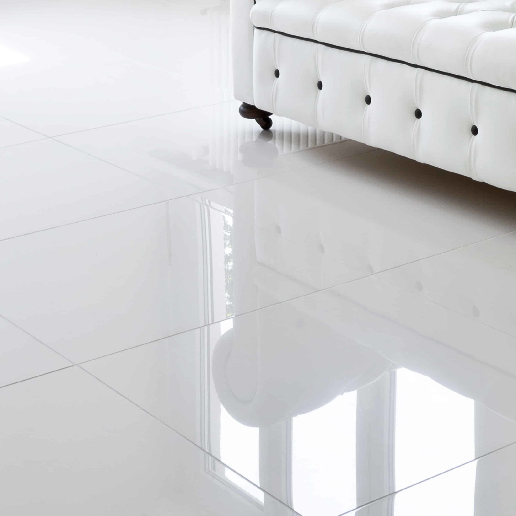 Withe Tile Magnum Super White Polished Porcelain Floor & Wall Tile – Qube Tiles ...