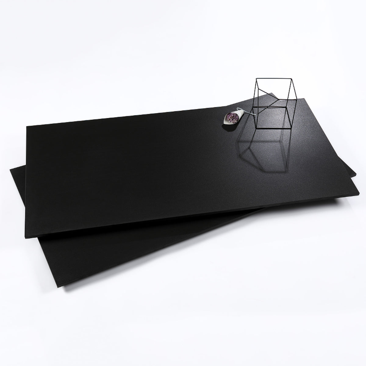 Nano Absolute Black 24" x 48" Matte Porcelain Floor Tile