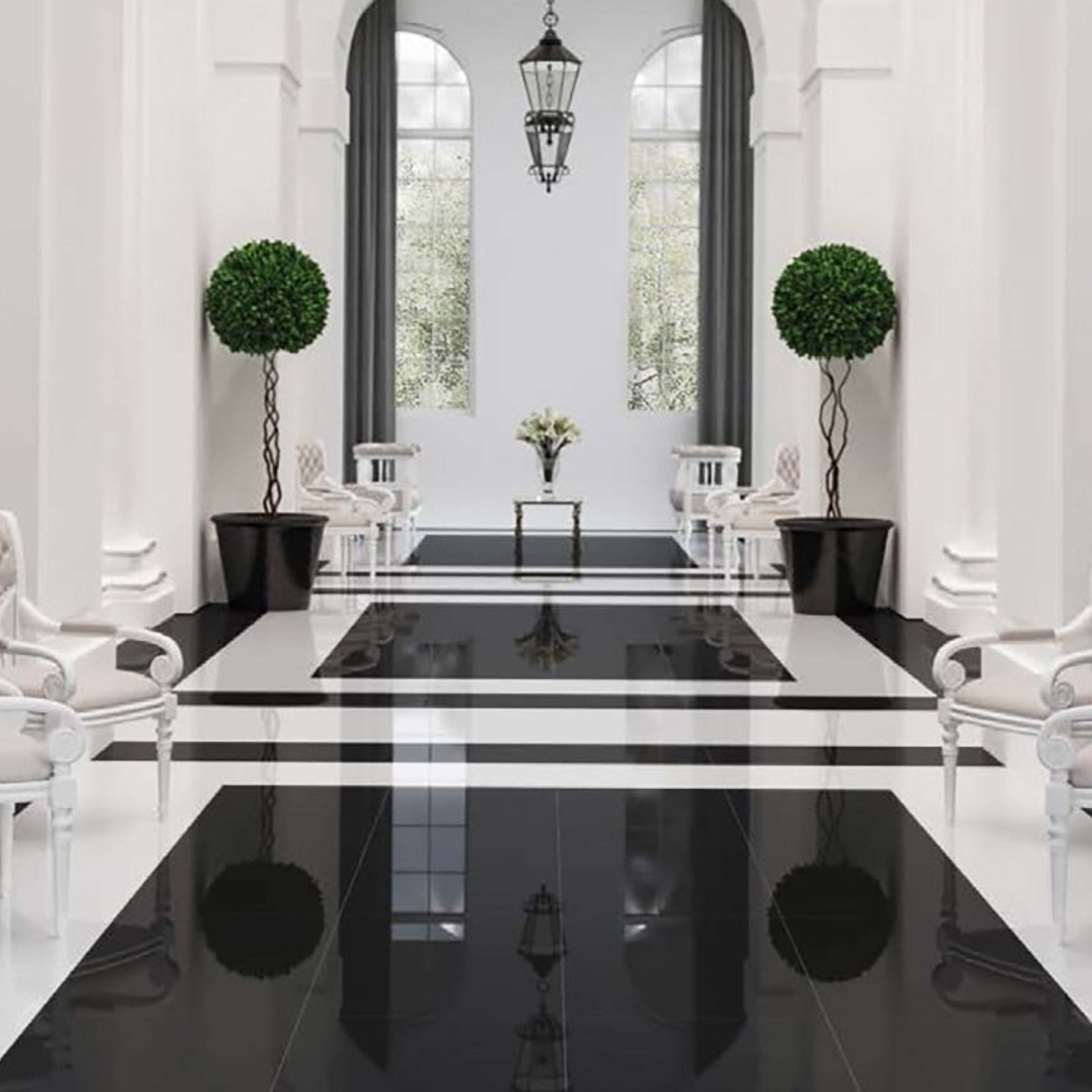 Nano Absolute Black 24" x 24" Porcelain Floor Tile