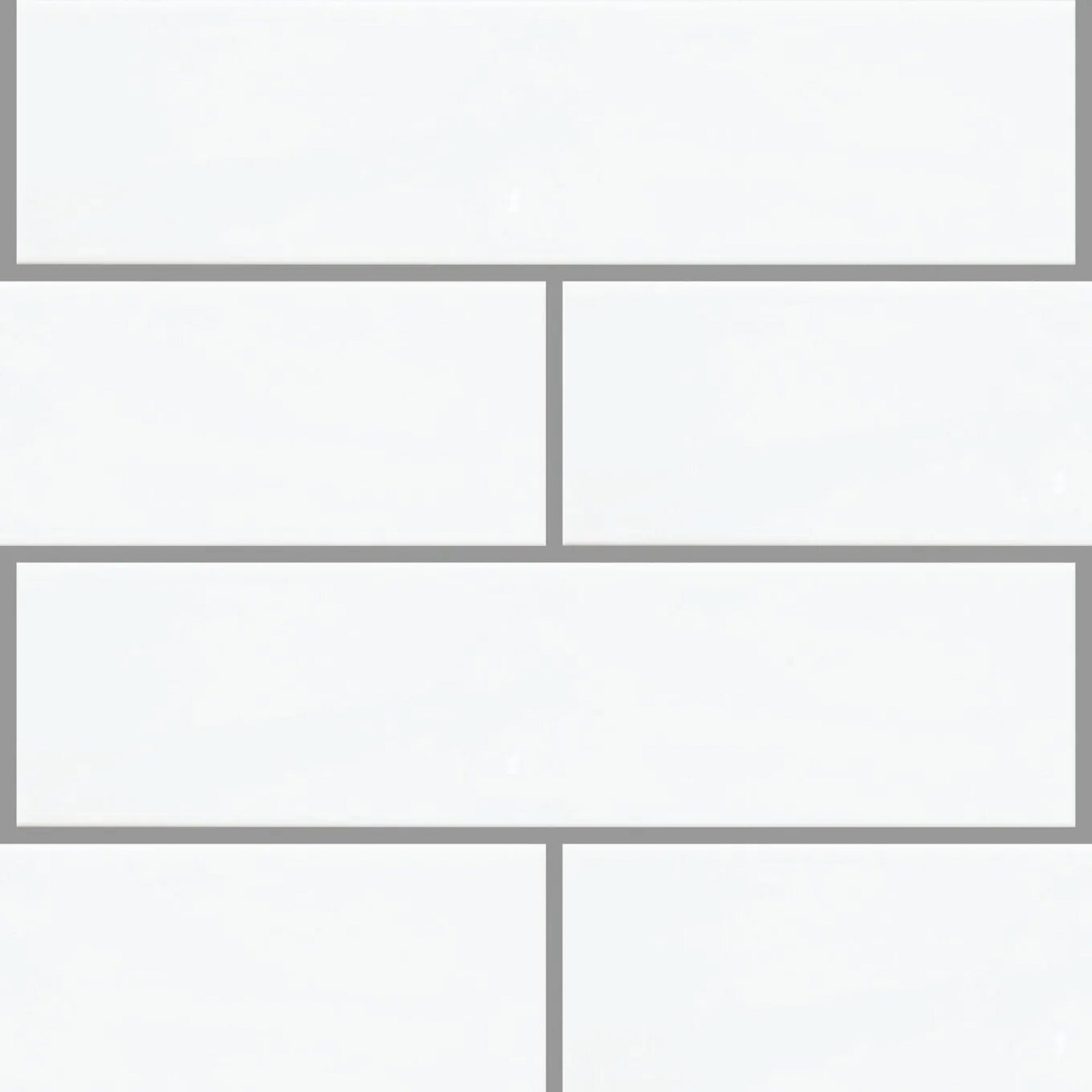 Shades 4" x 16" White Subway Wall Tile