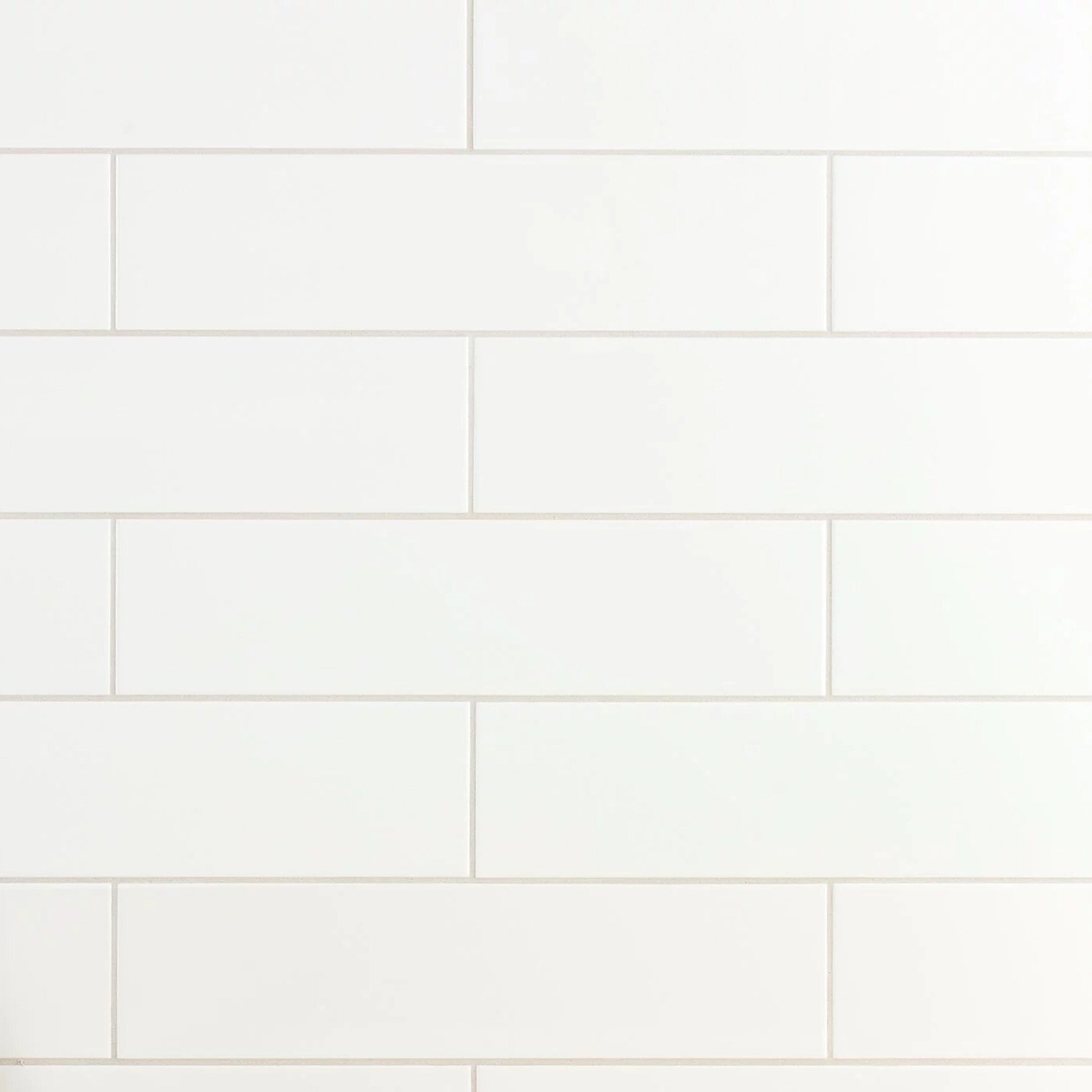 Shades 4" x 16" White Subway Wall Tile