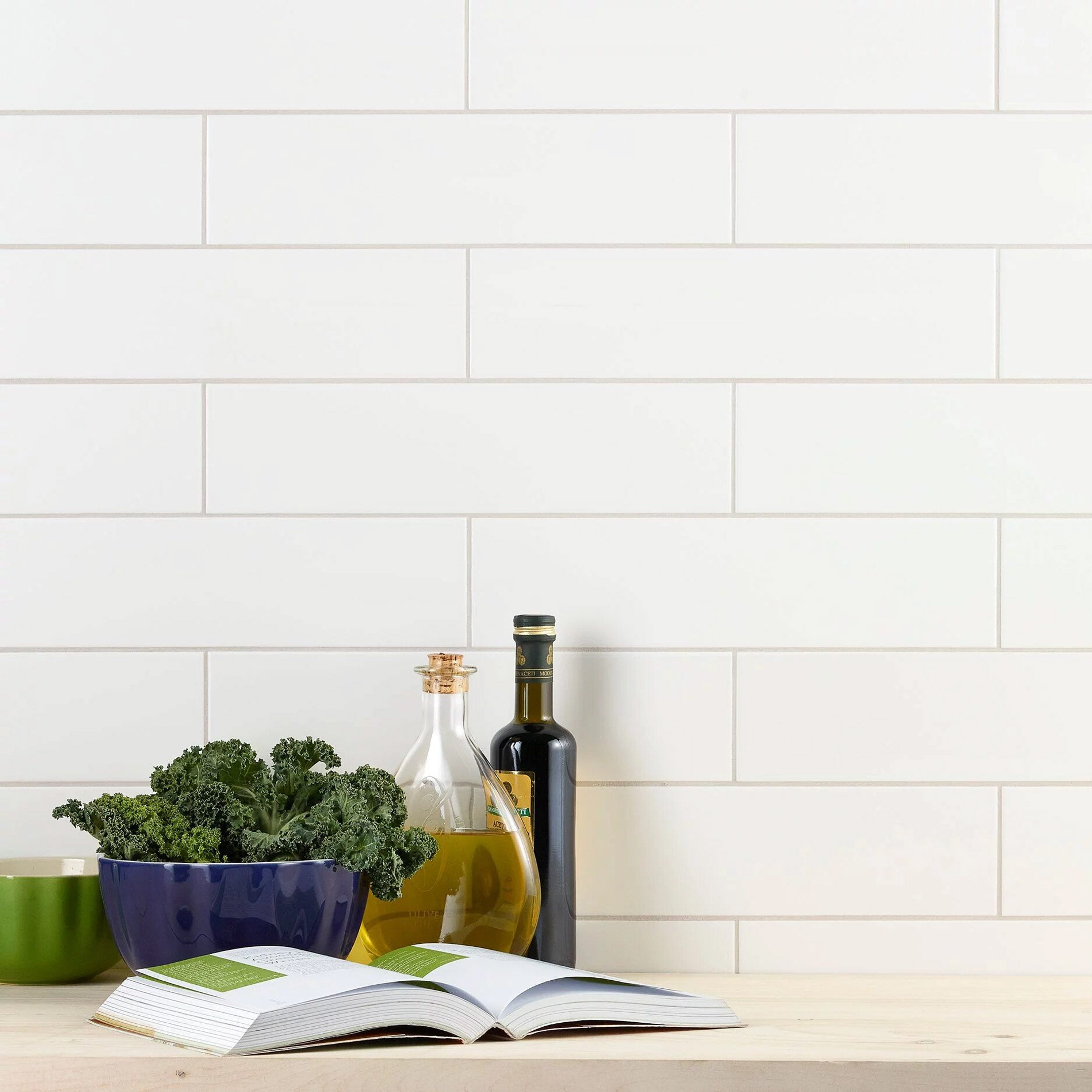 Shades 4" x 16" White Subway Wall Tile